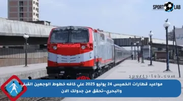 مواعيد قطارات الخميس 24 يوليو 2025 على كافة خطوط الوجهين القبلي والبحري—تحقق من جدولك الآن